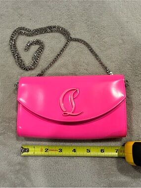 DISCOUNTED Christian Louboutin Hot Pink Chain Shoulder Bag